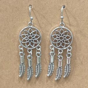 Silver Dreamcatcher Earrings